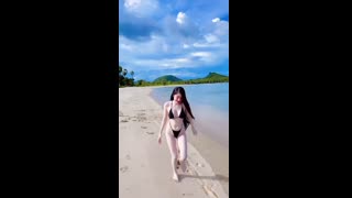 Cute Thai On Beach